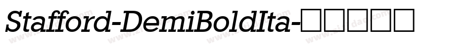 Stafford-DemiBoldIta字体转换