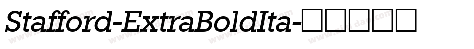 Stafford-ExtraBoldIta字体转换