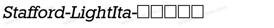 Stafford-LightIta字体转换