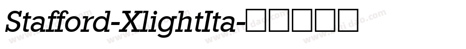 Stafford-XlightIta字体转换