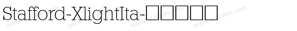 Stafford-XlightIta字体转换