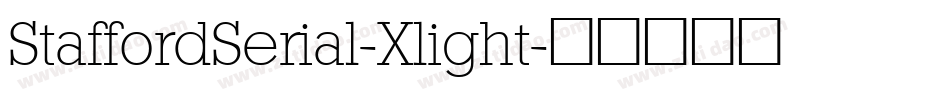 StaffordSerial-Xlight字体转换