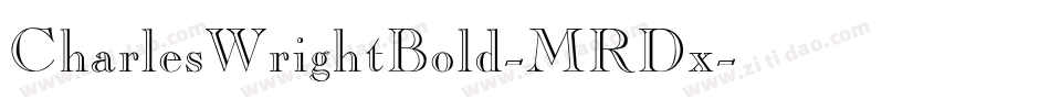 CharlesWrightBold-MRDx字体转换