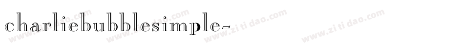 charliebubblesimple字体转换