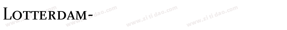 Lotterdam字体转换