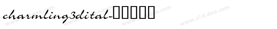 charmling3dital字体转换