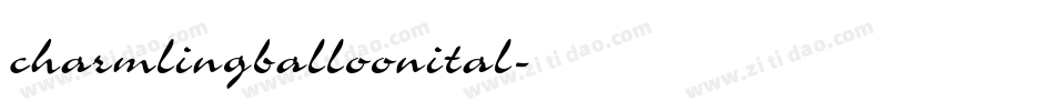 charmlingballoonital字体转换