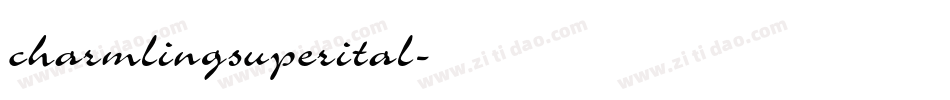 charmlingsuperital字体转换