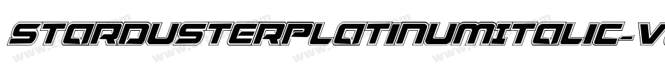 StardusterPlatinumItalic-VaKZ字体转换