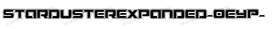 StardusterExpanded-0eyP字体转换