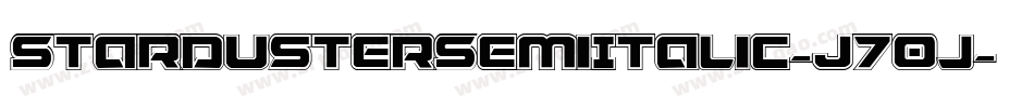 StardusterSemiItalic-J70j字体转换