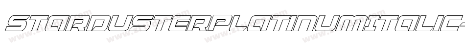 StardusterPlatinumItalic-VaKZ字体转换