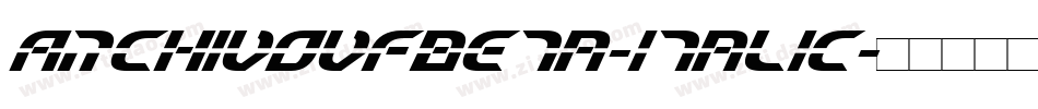 ArchivoVFBeta-Italic字体转换