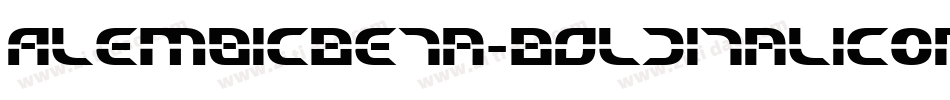 AlembicBeta-BoldItalicOne字体转换