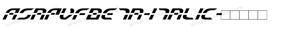 AsapVFBeta-Italic字体转换