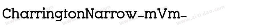 CharringtonNarrow-mVm字体转换