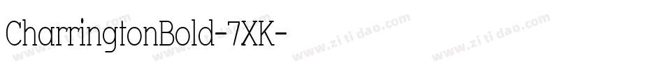 CharringtonBold-7XK字体转换
