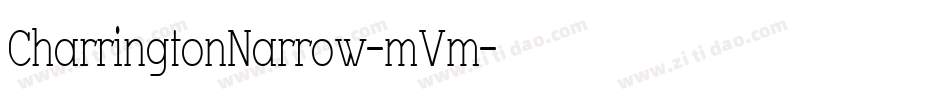 CharringtonNarrow-mVm字体转换