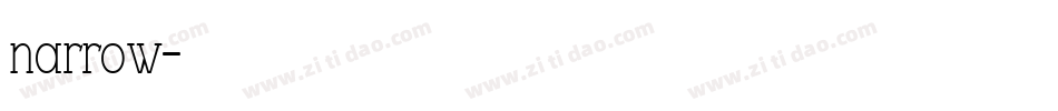narrow字体转换