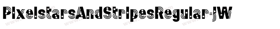 PixelstarsAndStripesRegular-jWOO字体转换