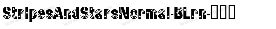 StripesAndStarsNormal-BLrn字体转换