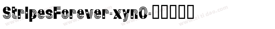 StripesForever-xynO字体转换