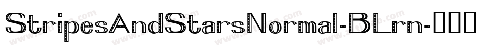 StripesAndStarsNormal-BLrn字体转换