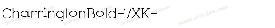 CharringtonBold-7XK字体转换