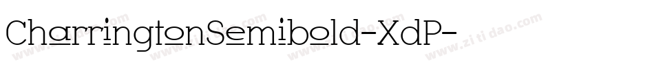 CharringtonSemibold-XdP字体转换