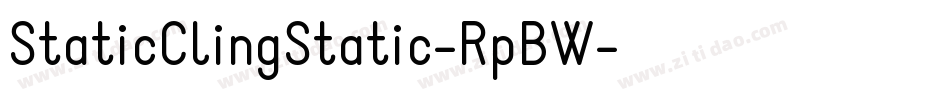 StaticClingStatic-RpBW字体转换