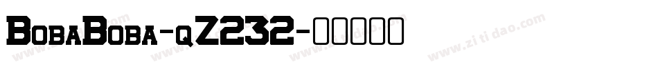 BobaBoba-qZ232字体转换