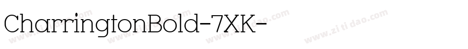 CharringtonBold-7XK字体转换