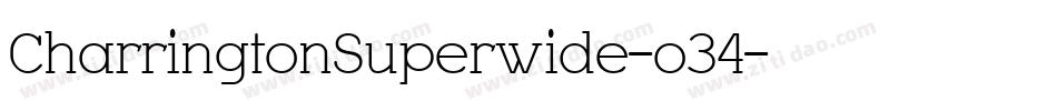 CharringtonSuperwide-o34字体转换