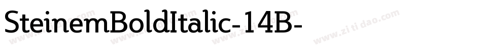 SteinemBoldItalic-14B字体转换