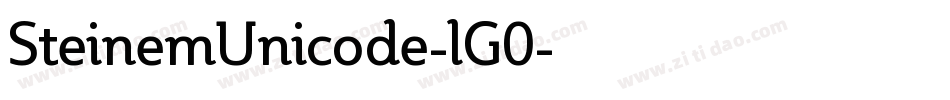 SteinemUnicode-lG0字体转换