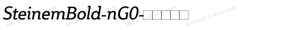 SteinemBold-nG0字体转换
