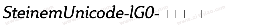 SteinemUnicode-lG0字体转换
