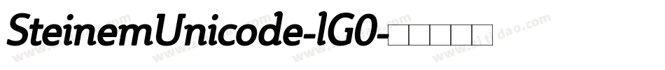 SteinemUnicode-lG0字体转换