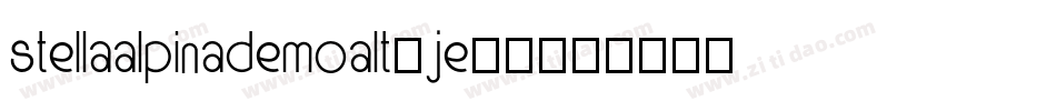 StellaAlpinaDemoAlt-jE939字体转换