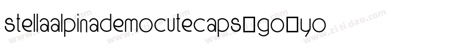 StellaAlpinaDemoCutecaps-GO3YO字体转换