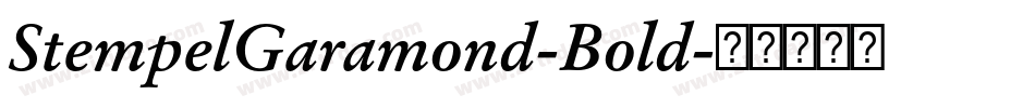 StempelGaramond-Bold字体转换