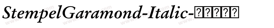 StempelGaramond-Italic字体转换