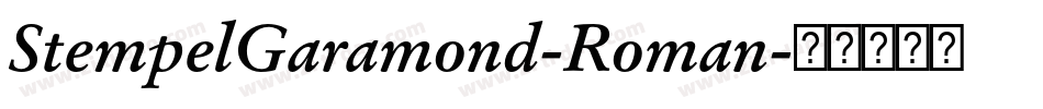 StempelGaramond-Roman字体转换