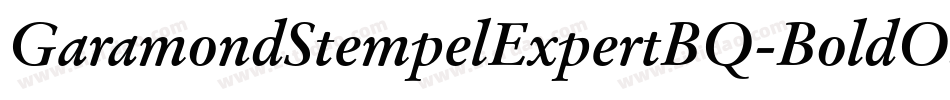 GaramondStempelExpertBQ-BoldOsF字体转换