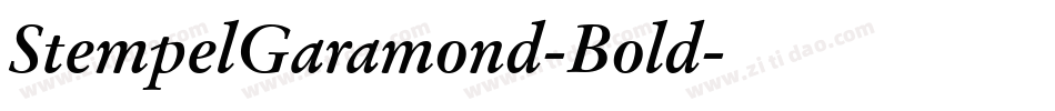 StempelGaramond-Bold字体转换