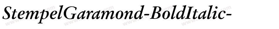 StempelGaramond-BoldItalic字体转换