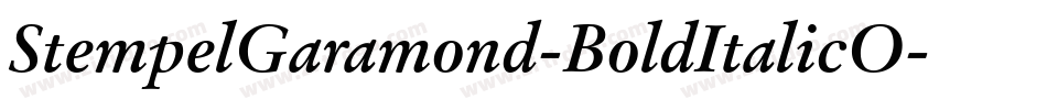 StempelGaramond-BoldItalicO字体转换