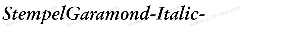 StempelGaramond-Italic字体转换