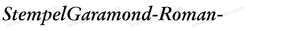 StempelGaramond-Roman字体转换