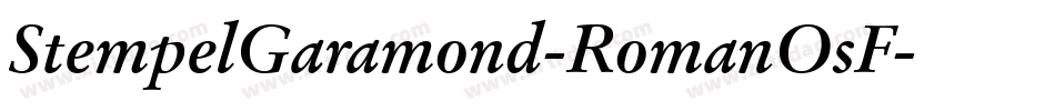 StempelGaramond-RomanOsF字体转换